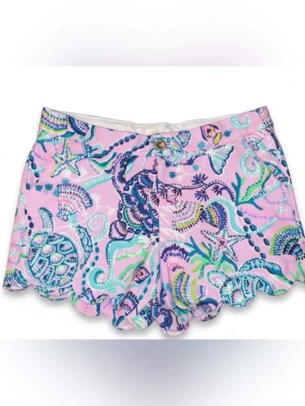 NWT Lilly Pulitzer Buttercup Knit Shorts Mermaid for You Lilac Freesia 0